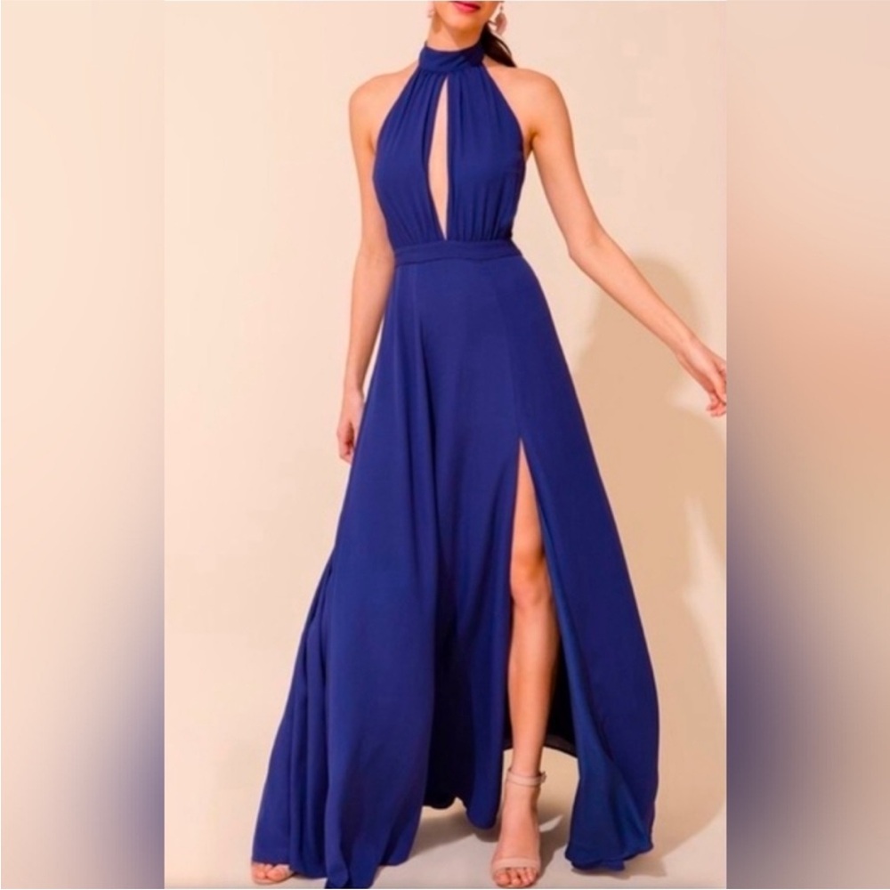 Yumi Kim - High Demand Halter Maxi Dress- Royal Blue (M)